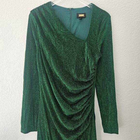 Alexia Admor Metallic Dress Green Womens Size XL - Picture 6 of 14